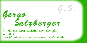 gergo salzberger business card